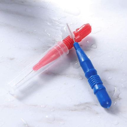 200PCS Interdental Brush Floss Sticks Tooth Floss Head Toothpick Cleaning New Red - Aimall