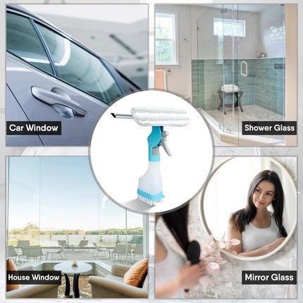 4in1 Window Cleaning Tool Multifunctional Home Wiper Glass Cleaner Scraper Kit