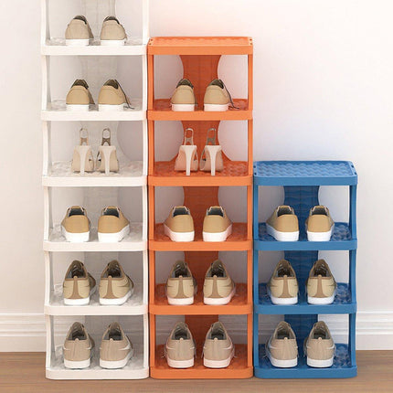 6/7 Tier Foldable Shoe Rack Simple Home Door Organizer Folding Shoe Stand