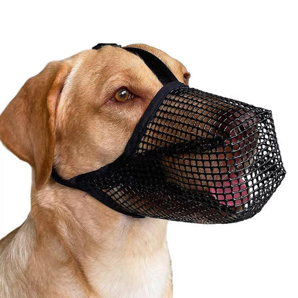 2PCS Adjustable Mesh Pet Dog Muzzle Mask Mouth Cover No Bite Strap Mouth Cover