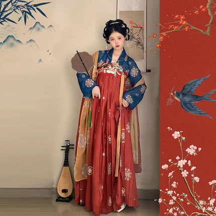 Hanfu Women Chinese Style Ancient Costume Spring Waist Skirt Festival Clothing - Aimall
