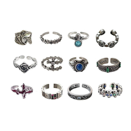 Non-Fading Hip Hop Open Ring for Girls Stylish Adjustable Fashion Jewelry