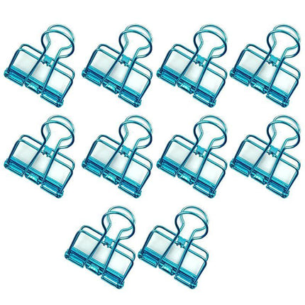 Solid Color Hollow Out Swallowtail Metal Binder Bookmark Clips Office Supplies - Aimall