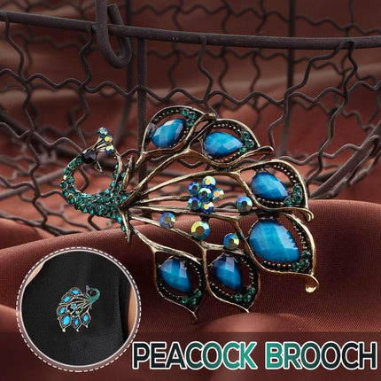 Vintage 1.58cts Rose Cut Diamond Gemstone Studded Silver Peacock Brooch Jewelry - Aimall