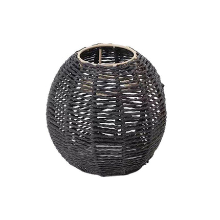 Simulated Rattan Ceiling Light Cover Handmade Rustic Woven Lamp Shade Decor