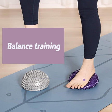Spiky Massage Ball PVC Half Round Yoga Exercise Foot Hand Cushion