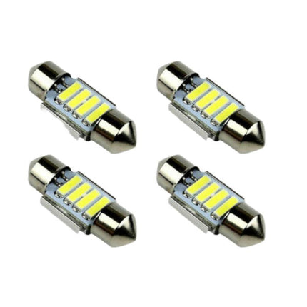 31MM FESTOON 7020 4SMD LED 4x INTERIOR DOME MAP LIGHT BULB GLOBE 12V - Aimall