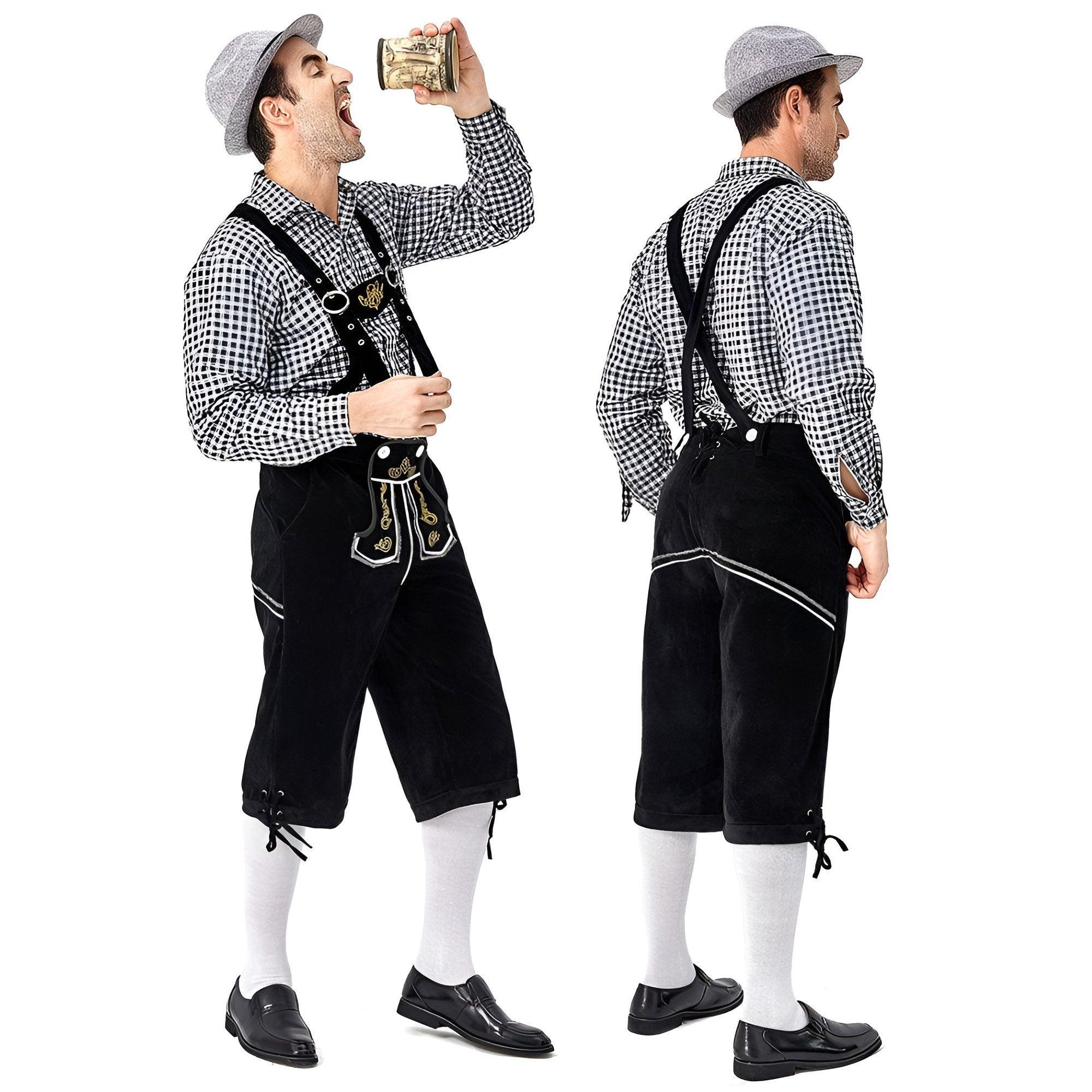 Oktoberfest Mens Lederhosen Costume Bavarian German Beer Embroidered ...