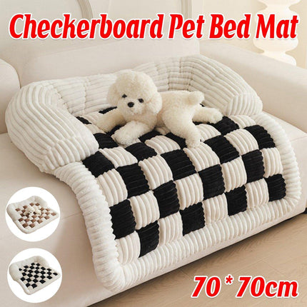 Checkerboard Pet Dog Kennel Mat Comfortable Cushion for Dogs and Puppies Bedding