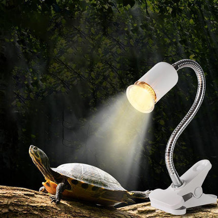 E27 Reptile Heating Light Turtle Lizard UVB + UVA Pet Heat Lamp Clip Holder - Aimall