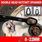Universal Plum Screw Nuts Wrench 8-22mm Double Head Ratchet Spanner Repair Tools - Aimall