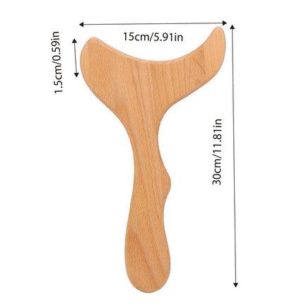 Beechwood Massager Meridian Scraping Board for Body Muscle Relaxation Tool