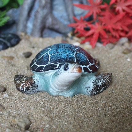 Resin Sea Turtle Aquarium Ornament Underwater Decor for Home and Fish Tank Use