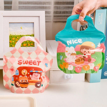 50PCS Cartoon Ziplock Snack Bags Shaped Food Storage Treat Pouches for Parties