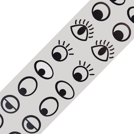2 Rolls Cartoon Eye Stickers Self-Adhesive DIY Craft Paper for Handmade Projects