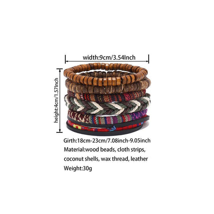 Handmade Bohemian Style Woven Bracelet Ethnic Womens Beaded Bracelet Adjustable