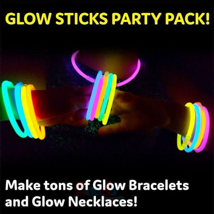 10X Colour Mixed Flashing Glow Stick Party Glowsticks Bracelets Light No Flame - Aimall
