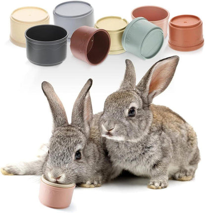8Pcs Interactive Bunny Nesting Cups Set for Small Animals Enrichment Play Toys