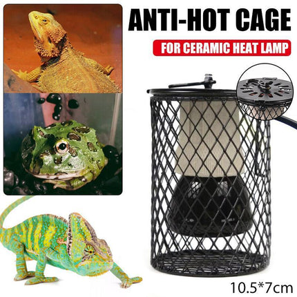Reptile Ceramic Heat Lamp with Anti-hot Cage Light Holder Switch Set Brooder Pet - Aimall