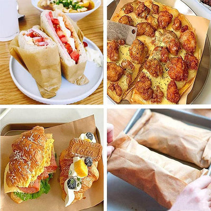 200X Wood Colour BBQ Parchment Deli Sandwich Wrap Paper Oil Paper Recycled Liner