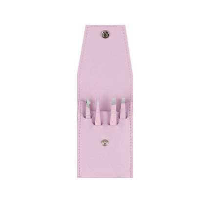Eyelash Curler Oblique Tip Tweezers Flat Eyebrow Clip Makeup Tool Trimming