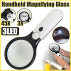 45X Magnifying Glass Magnifier Handheld Loupe Reading Optical Clarity With Light