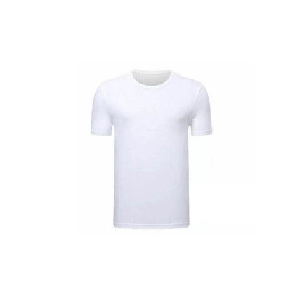 Men's T-shirt Plain Blank 100% heavy Cotton Basic Tee Short Sleeve Large S - 5XL White - Aimall