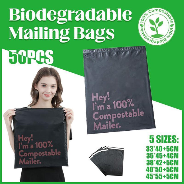 50PCS 5 Sizes Garment Bags Premium Grey Eco Friendly Postal Mailing Packing Bag - Aimall