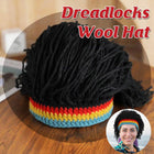 Quirky Warm Knitted Wig Hat Hip Hop Wool Cap for Men and Women with Braided