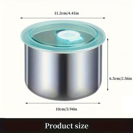 4PCS Stainless Steel Food Containers Set for Fridge Picnic Fruit Preservation