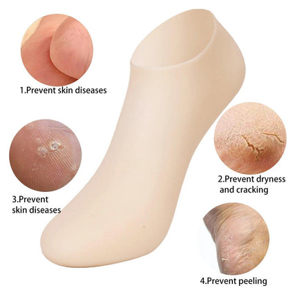 Silicone Protective Moisturizing Foot Cover Crack Resistant Softening Foot Cover