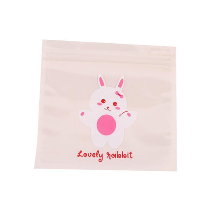 100pcs Cute Cartoon Ziplock Bags for Snacks Candy Cookies Plastic Storage Bags