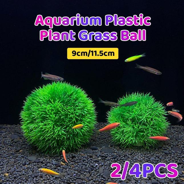 Aquarium Fish Tank Landscape Decoration Plastic Simulation Grass Flower Ball