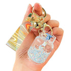 Quicksand Keychain Liquid Oil Keyring Bag Pendant Floating Peal Keyring - Aimall
