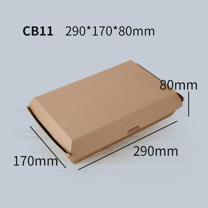 UP To 250PCS New Cardboard Hot Dog Box - Brown Corrugated Kraft - Plain - Aimall