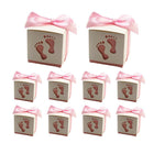 50X Shower Party Bomboniere Box 6x6x6cm with Ribbon for Birthday and Celebration Use