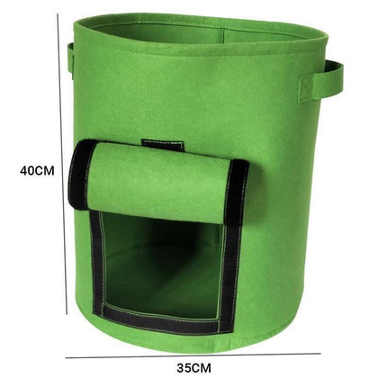 3X 10 Gallon Potato Grow Planter Container Bag Pouch Root Plant Growing Pot Side - Aimall