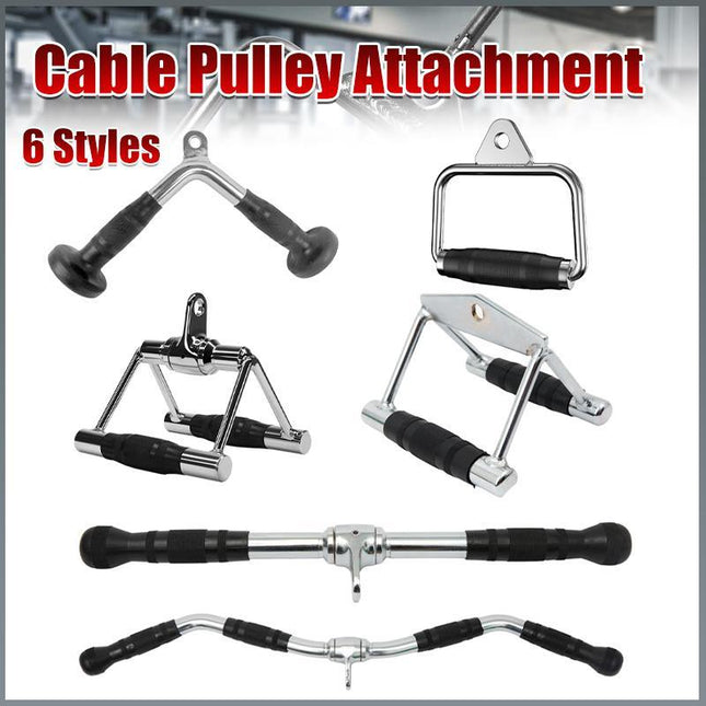 Cable Pulley Attachment Tricep Rope V Grip LAT Pull Down Gym Accessory - Aimall