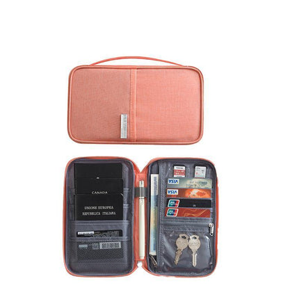 Waterproof Passport Holder Travel Document Wallet RFID Bag Family Case Organizer S - Aimall