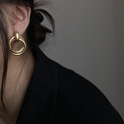 Simple Geometric Knot Earrings Fashion Jewelry Women Elegant Accessories