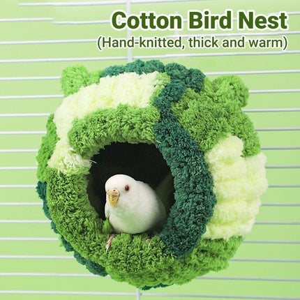 Hanging Warm Cotton Nest Hammock Cozy Bed for Parrots and Other Bird Species
