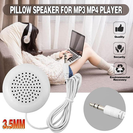 White Mini 3.5mm Pillow Speaker For iPhone iPod CD Radio MP3 MP4 Player - Aimall