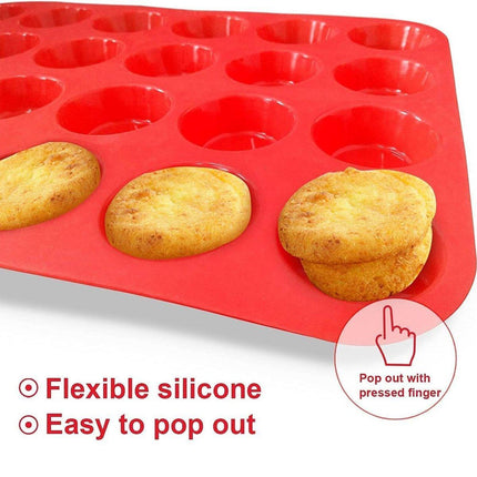 2pcs 24 Hole Round Silicone Cake Baking Pan DIY Baking Mold for Easy Cake Making