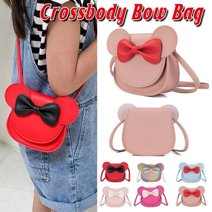 Cute Bowknot Crossbody Bag Fashionable Girls Shoulder Bag Slanting Mini Handbag