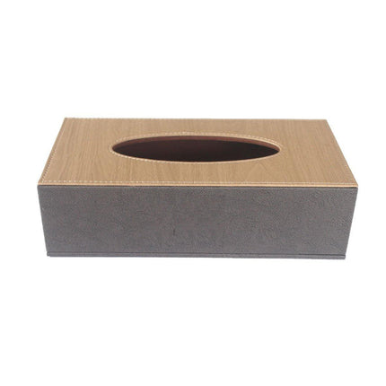 Leather Tissue Box Holder Hotel Room Organiser for Napkins Home Office Decor