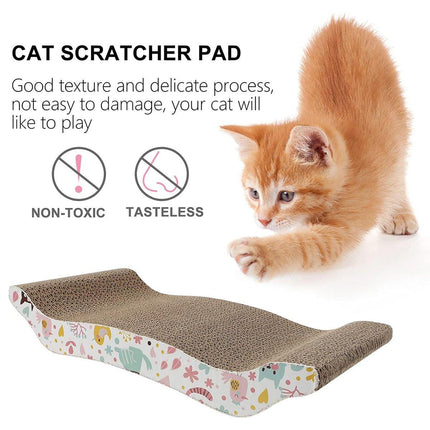 Cat Scratch Board Scratching Post Toys Gym Cardboard Sisal Pet Scratcher Mat - Aimall