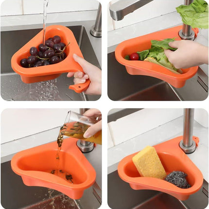 Swan Drain Basket Punch Free Kitchen Sink Filter Organizer Strainer Holder Tool