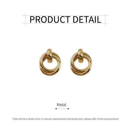 Simple Geometric Knot Earrings Fashion Jewelry Women Elegant Accessories