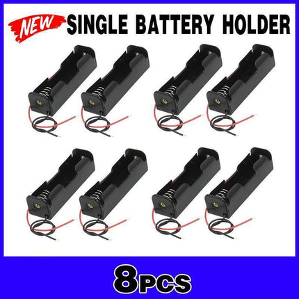 8 Pack 18650 Single Battery Holder Case Rechargeable 18650 Wire Lead Lithium - Aimall