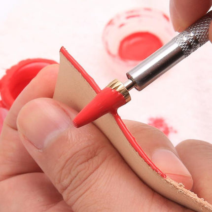Dual Head Leather Edge Oil Dye Paint Pen Applicator Paint Roller DIY Leather - Aimall